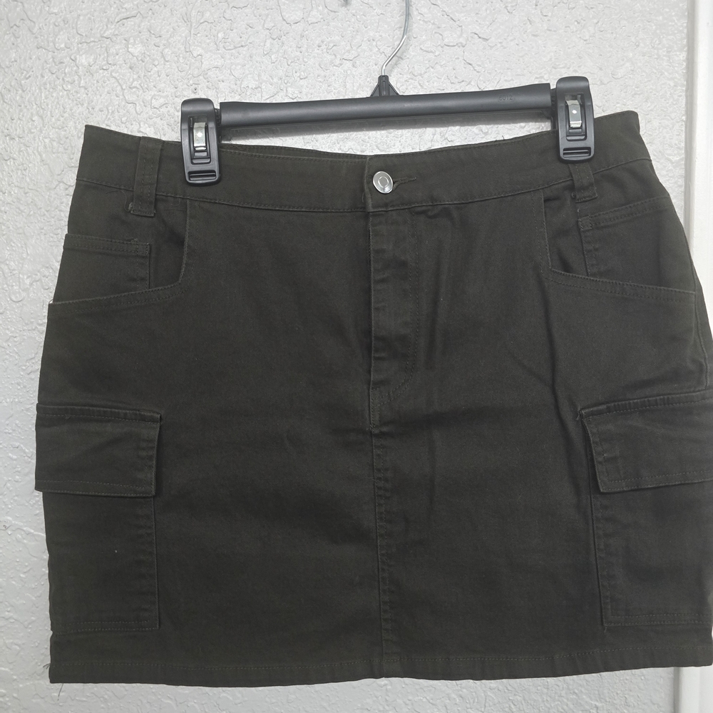 Olive Green Midi Skirt